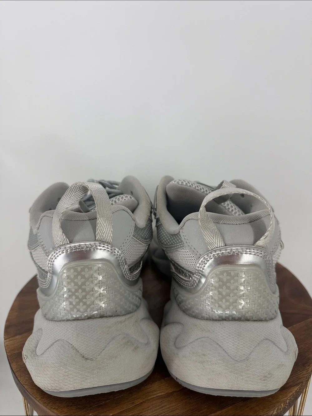 SMFK WAVE Retro Silver Metallic Sneakers EU 39 Y2K Cyber Chunky Futuristic